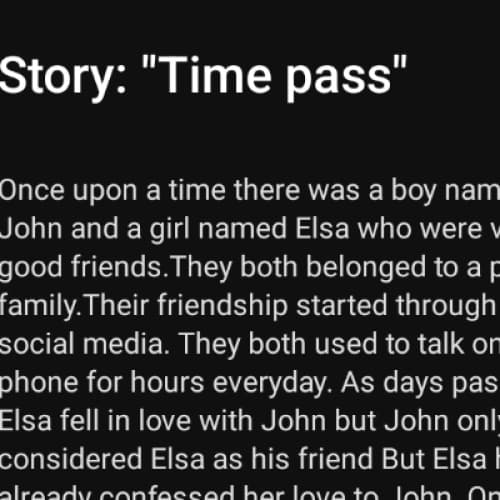 "Time pass"