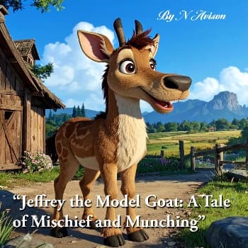 Cover for “Jeffrey the Model Goat: A Tale of Mischief and Munching”